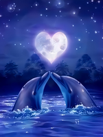 Без бренда «Дельфины под луной вида сердца» в Екатеринбурге 