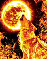 Без бренда «Огненный волк воет на луну (20шт)» в Екатеринбурге 