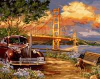 Без бренда «Американский автомобиль на фоне моста через залив» в Екатеринбурге 