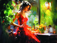 Без бренда «Милая девушка с бокалом шампанского» в Екатеринбурге  в интернет-магазине  в Екатеринбурге Без бренда «Милая девушка с бокалом шампанского» в Екатеринбурге