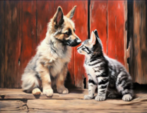 Без бренда «Знакомство котенка и щенка» в Екатеринбурге в интернет-магазине в Екатеринбурге Без бренда «Знакомство котенка и щенка» в Екатеринбурге