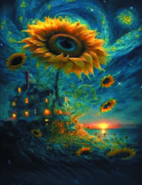 Без бренда «Фэнтези сюжет с подсолнухом» в Екатеринбурге в интернет-магазине в Екатеринбурге Без бренда «Фэнтези сюжет с подсолнухом» в Екатеринбурге