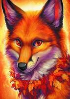 Без бренда «Хитрая лиса с осенним венком» в Екатеринбурге 