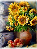 Без бренда «Кувшин с подсолнухами и корзинка с яблоками» в Екатеринбурге 